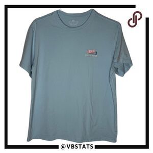 Southern‎ Tide Mens Light Blue Short Sleeve Graphic T-Shirt Size Large